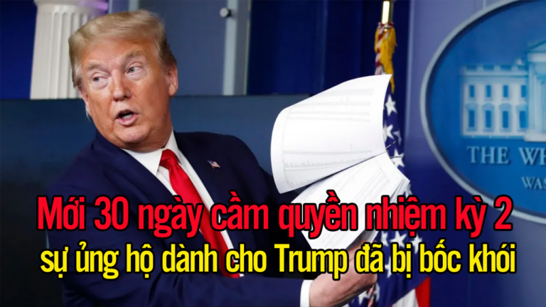 Sự ủng hộ dành cho Trump đã bị bốc khói