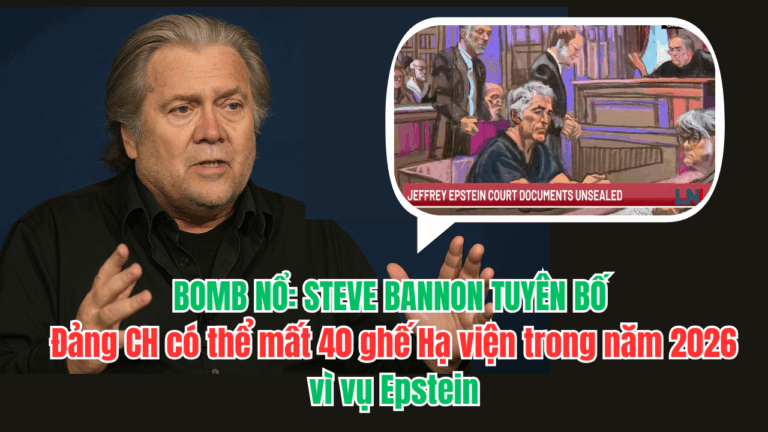 Bomb nổ: Steve Bannon tuyên bố Đảng CH có thể mất 40 ghế Hạ viện trong năm 2026 vì vụ Epstein
