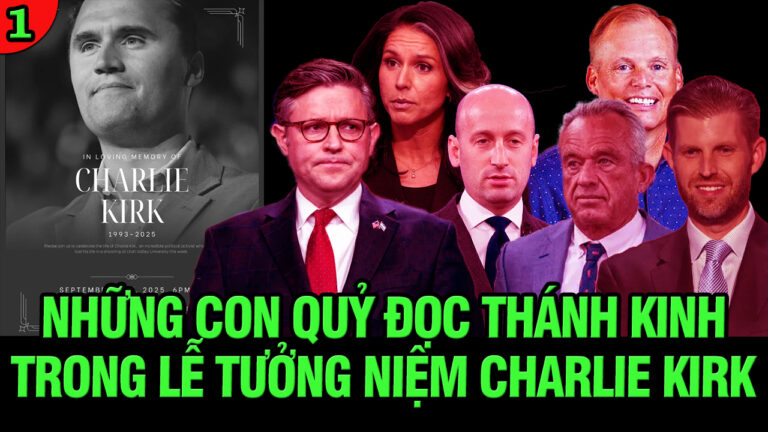 VL1-17.09: Những con quỷ đọc ‘thánh kinh’ trong lễ tưởng niệm Charlie Kirk