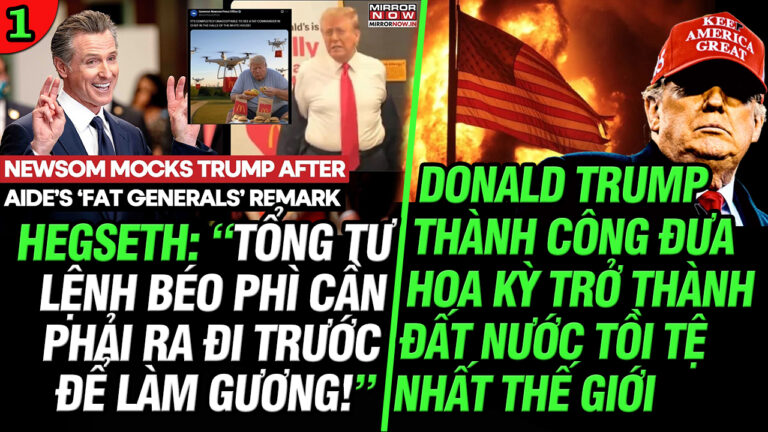 VL1-02.10: Hegseth: “Tổng tư lệnh béo phì cần phải ra đi để làm gương!”