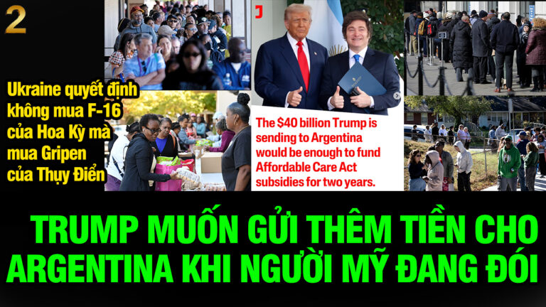VL2-28.10: Trump muốn gửi thêm tiền cho Argentina khi người Mỹ sắp mất tem phiếu thực phẩm