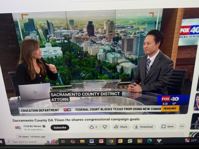 Chánh Biện Lý Thủ Phủ Sacramento Hồ Quang Thiên Vũ gặp gỡ giới truyền thông công bố ứng cử Dân Biểu Liên Bang Đơn vị 6 California