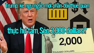 Trump: kế ngu ngốc mới phản đối thuế quan hay thực hư tấm Séc 2,000 dolllars?