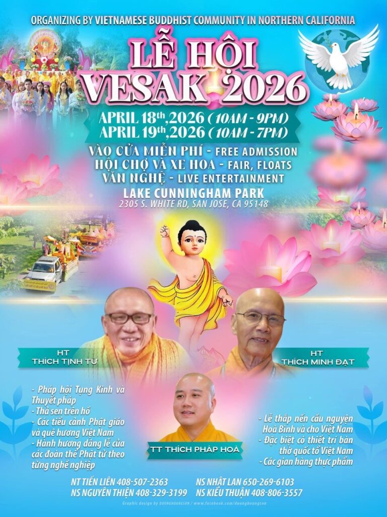 Thỉnh vấn ban lễ hội Vesak 2026 San Jose, Cali