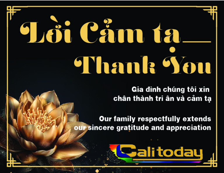  LỜI CẢM TẠ VÀ TRI ÂN